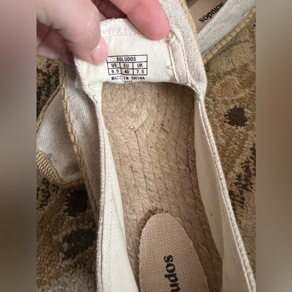 Saludos Anthropologie Flat Espadrilles Smoking Slipper Watermelon Juice Size 9.5 - Picture 7 of 7